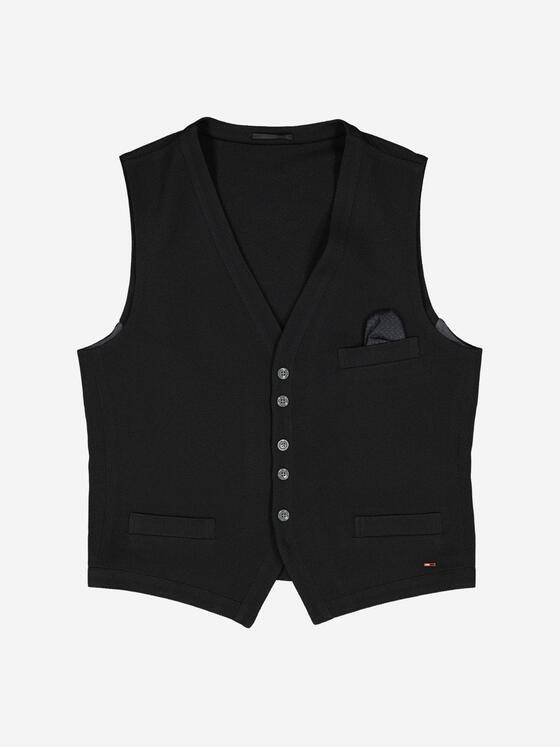 emilio adani Herren Sakko-Weste slim fit Schwarz 37257