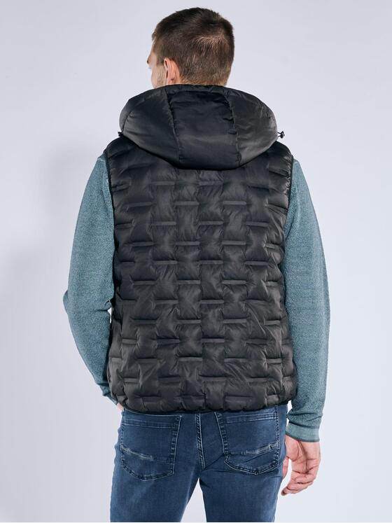 emilio adani Herren Steppweste mit Sorona-Füllung Schwarz 39091