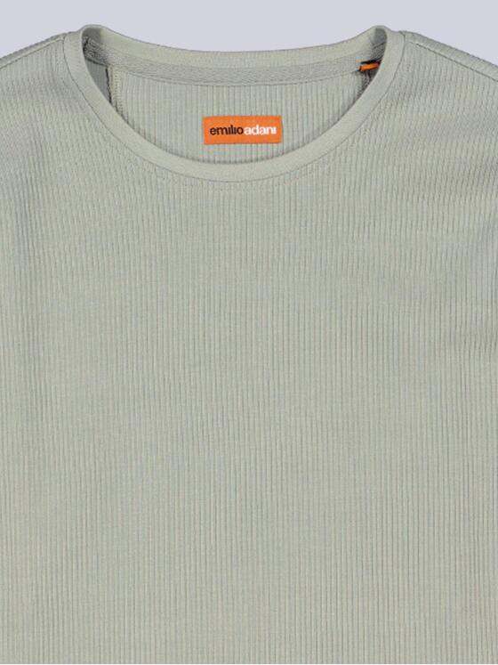 emilio adani Herren Modisches Langarm-Shirt Gruen 40129