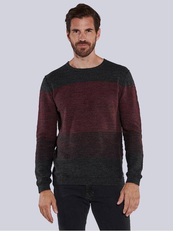 engbers Herren Pullover gestreift Rot 35848