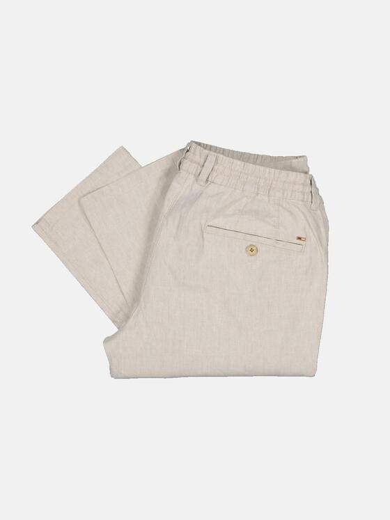 emilio adani Herren Hose aus Leinen-Mix Beige 32754