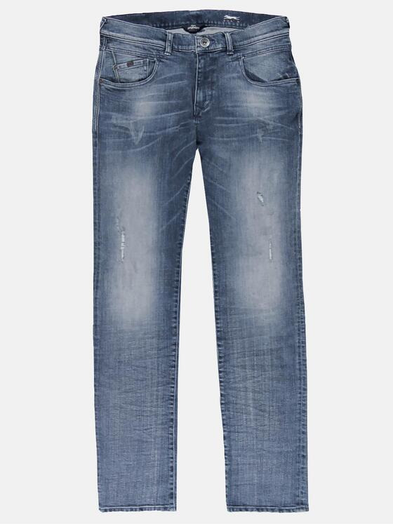 engbers Herren Jeans mit Destroy-Effekten Taubenblau 29179