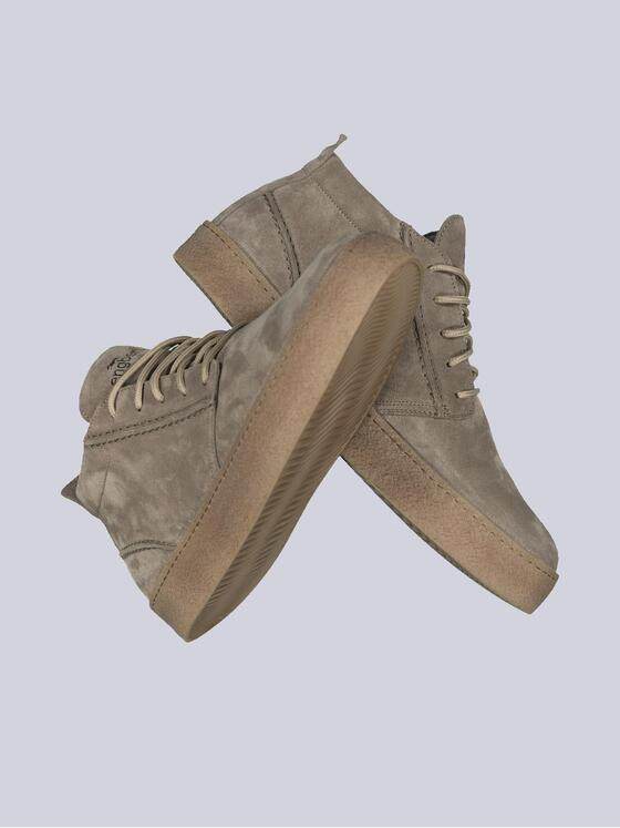 engbers Herren Sneaker aus Verlours-Leder Beige 35632