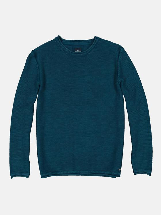engbers Herren Pullover Rundhals Petrolblau 34138