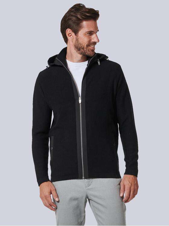 engbers Herren Strickjacke regular Schwarz 35410