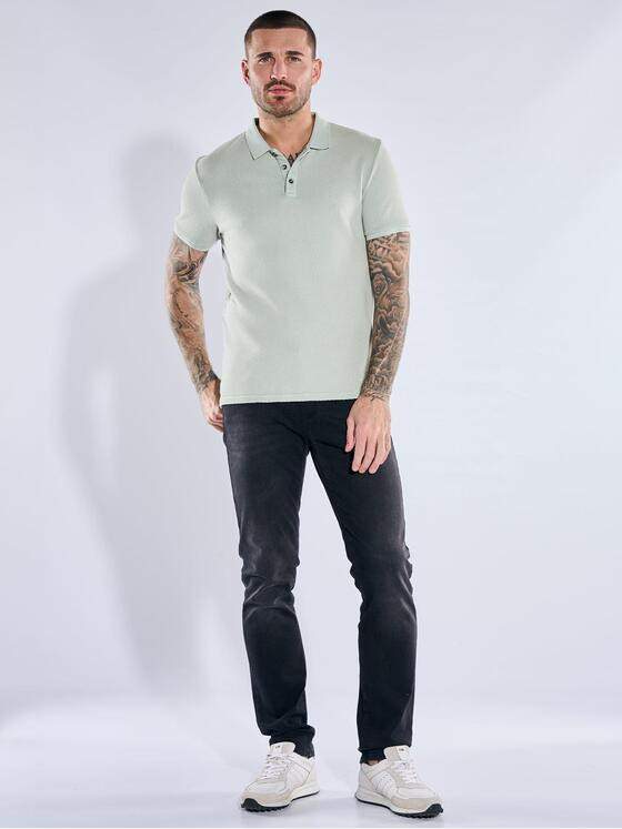 emilio adani Herren Poloshirt mit strukturierter Warenoberfläche Hellgruen 40125