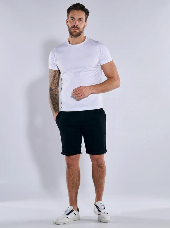emilio adani Herren Chino-Bermuda slim fit Schwarz 36636