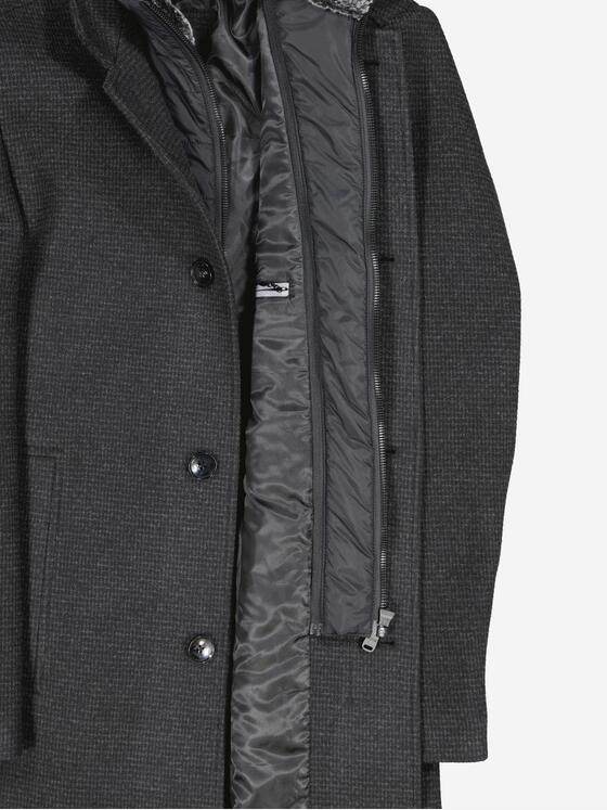 engbers Herren Mantel mit Inlet Schwarz 37537