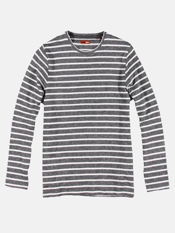 emilio adani Herren Rundhals Shirt mit besonderem Farbeffekt Grau 29641
