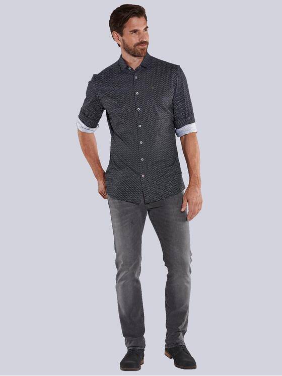 engbers Herren Langarm-Hemd slim fit Schwarz 35606