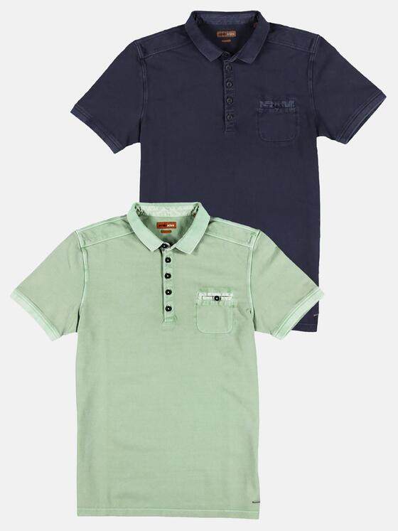 emilio adani Herren Poloshirt mit individuellen Designdetails Grün 30024