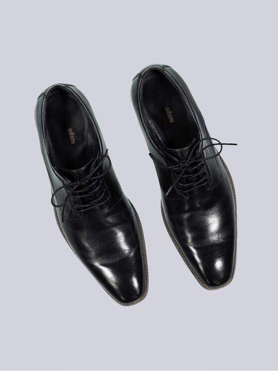 emilio adani Herren Business-Schuh aus Leder Schwarz 35701