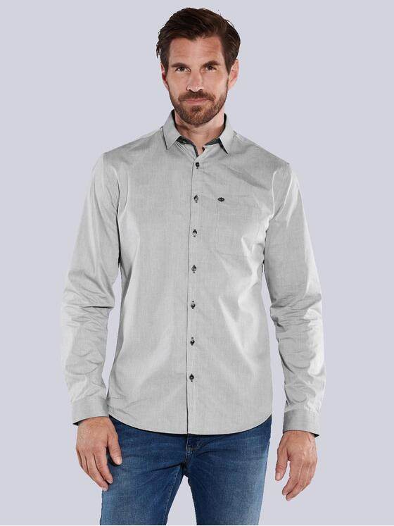 engbers Herren Langarm-Hemd uni Grau 35798