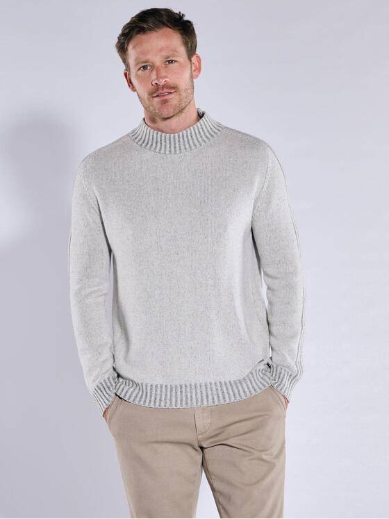 ENGBERS GERMANY Herren Pullover mit Kaschmiranteil Grau 37979