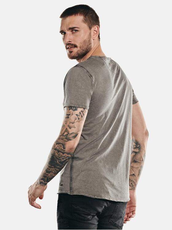 emilio adani Herren T-Shirt Rundhals Braun 31926