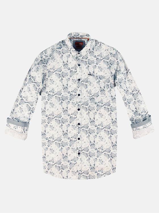 emilio adani Herren Modisches Hemd mit Print Blau 31325