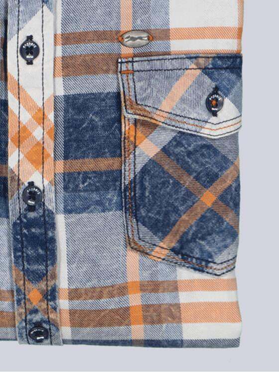 engbers Herren Langarm-Hemd kariert Orange 35328