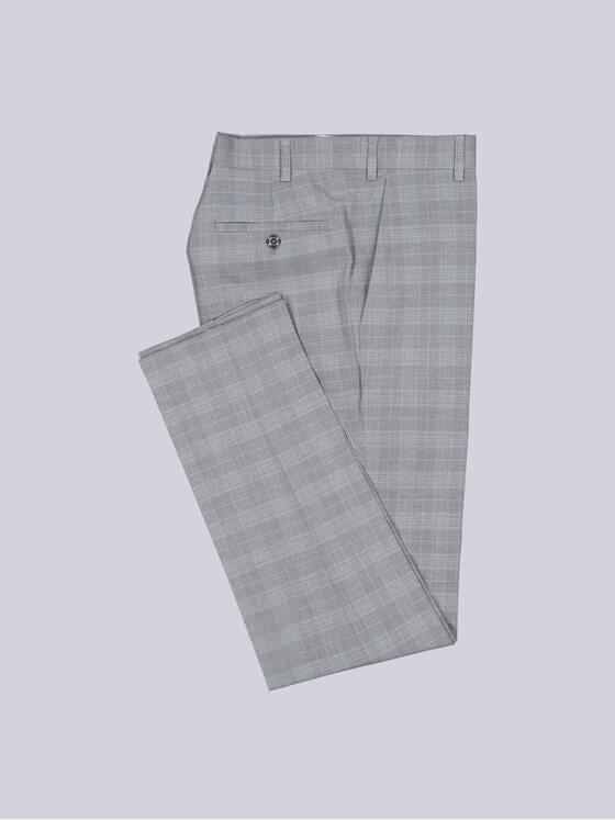 emilio adani Herren Anzug-Hose kariert Grau 38494