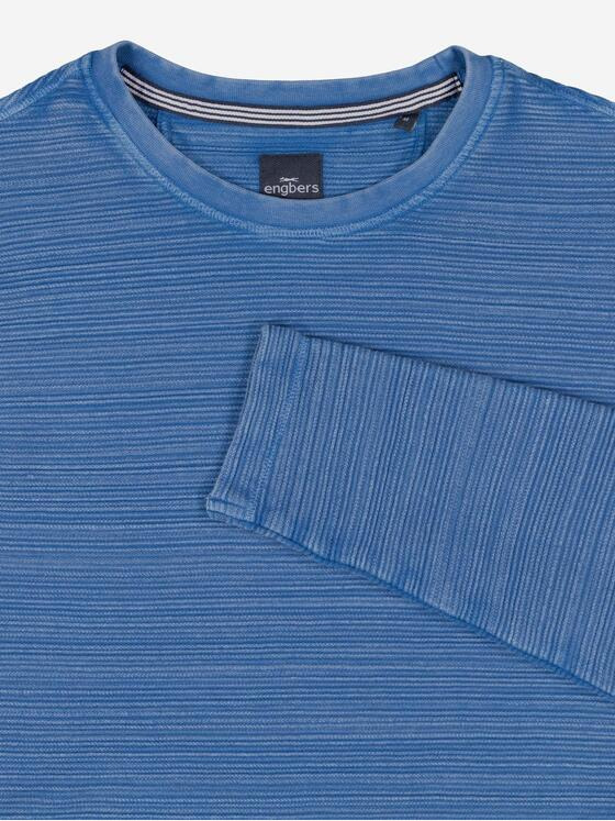 engbers Herren Langarm-Shirt gestreift Blau 37298