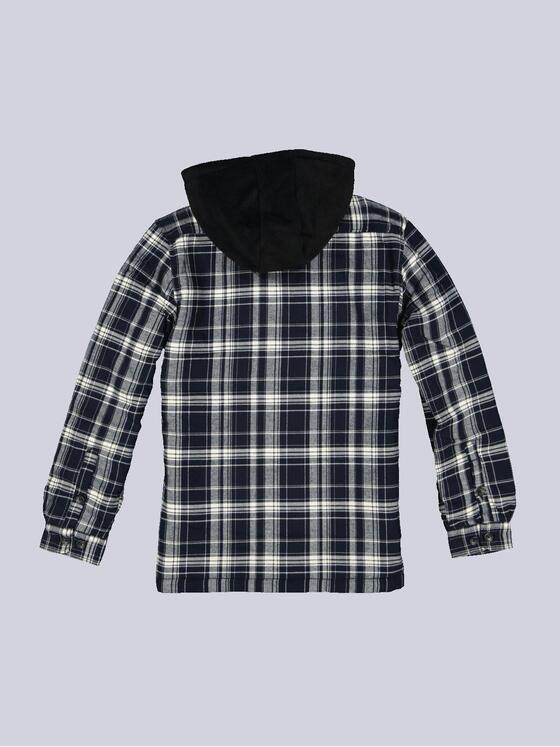 emilio adani Herren Langarm-Hemd im Overshirt-Look Schwarz 33358