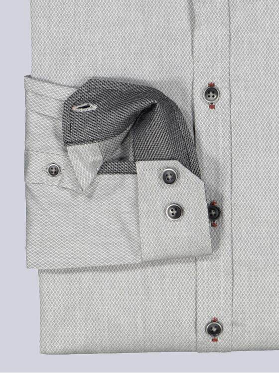 engbers Herren Langarm-Hemd uni Grau 35798