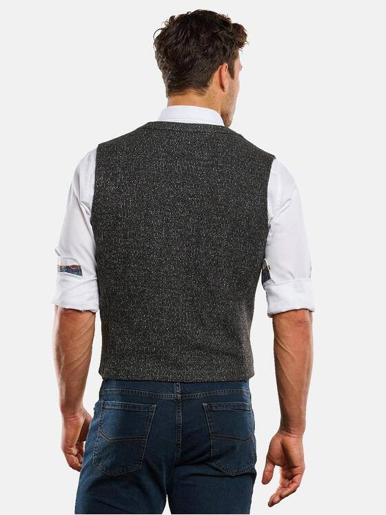 engbers Herren Sakko-Weste meliert Schwarz 33602