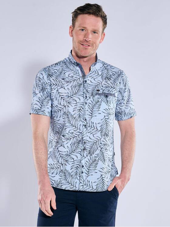 engbers Herren Kurzarm-Hemd gemustert Hellblau 38878