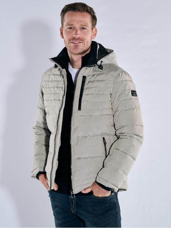 engbers Herren Jacke mit abnehmbarer Kapuze Hellgrau 39248