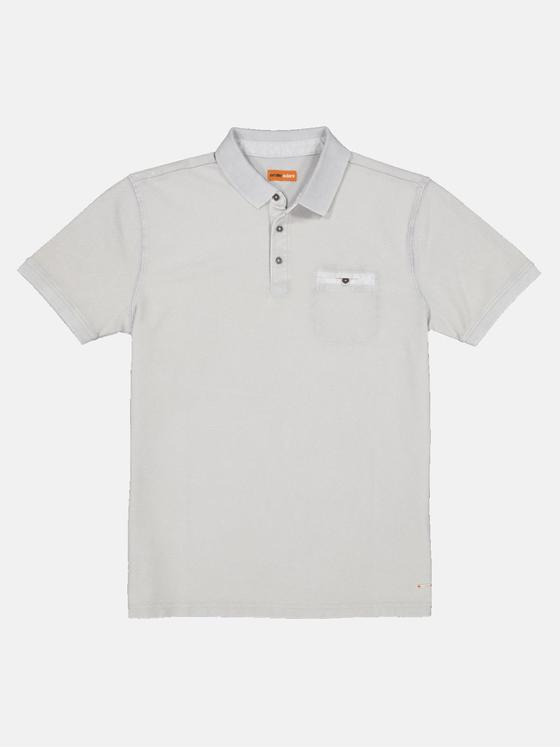 emilio adani Herren Polo-Shirt strukturiert Grau 33028