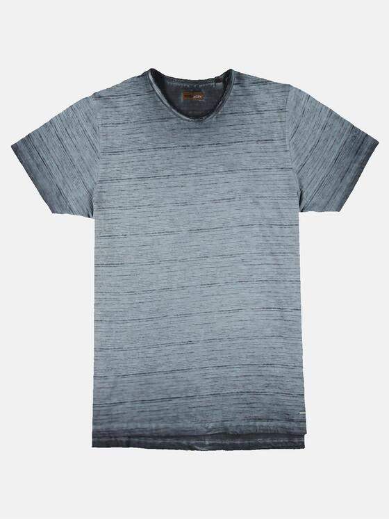 emilio adani Herren T-Shirt Rundhals strukturiert Blau 31523