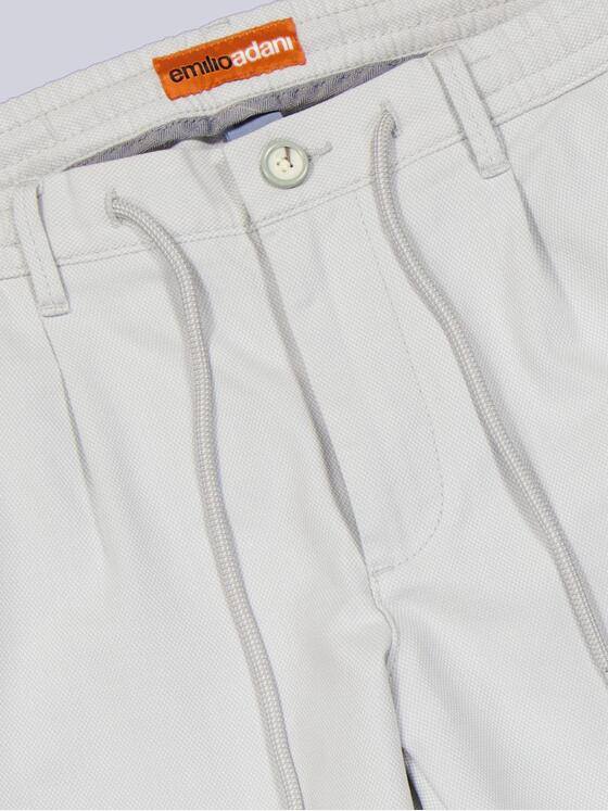 emilio adani Herren Chino-Hose mit Tunnelzug Hellgrau 40351