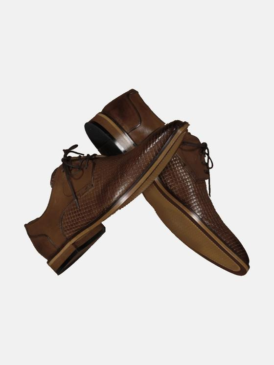 emilio adani Herren Business-Schuh aus Leder Braun 35113