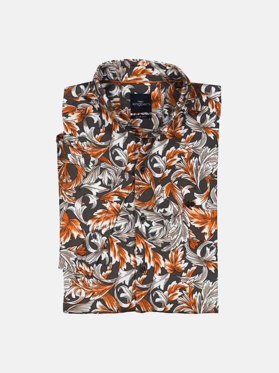 engbers Herren Kurzarm-Hemd slim fit Rostorange 36651