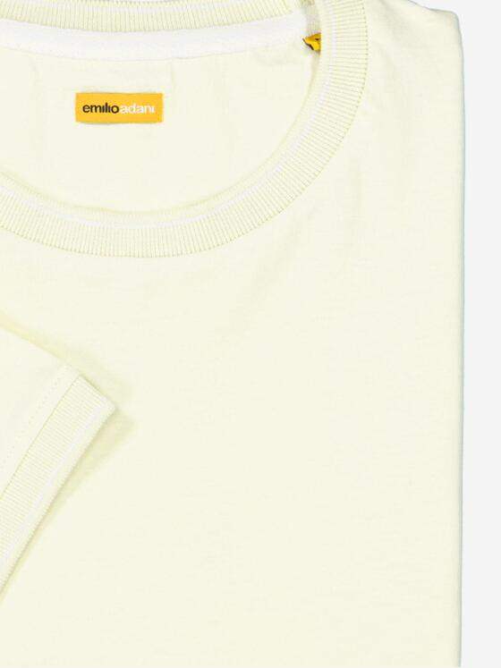 emilio adani Herren T-Shirt uni Beige 37294