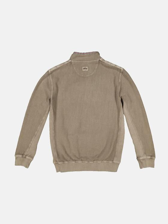 engbers Herren Sweatshirt mit Troyerkragen Beige 34334