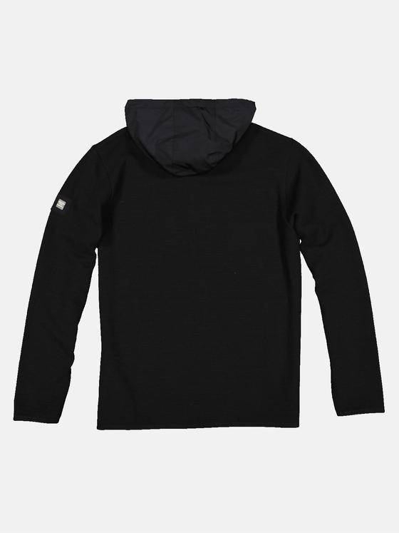 engbers Herren Sweatjacke strukturiert Schwarz 32874