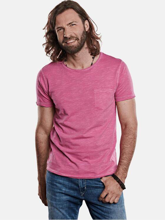 emilio adani Herren Rundhals T-Shirt Violett 27710