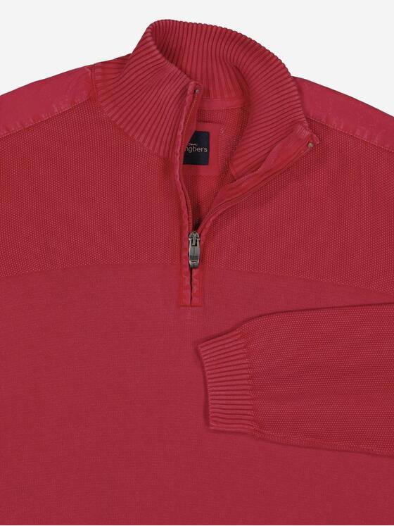 engbers Herren Pullover mit Troyerkragen Feuerrot 38146