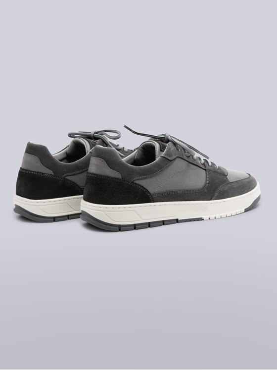 engbers Herren Ledersneaker sportiv Grau 39753