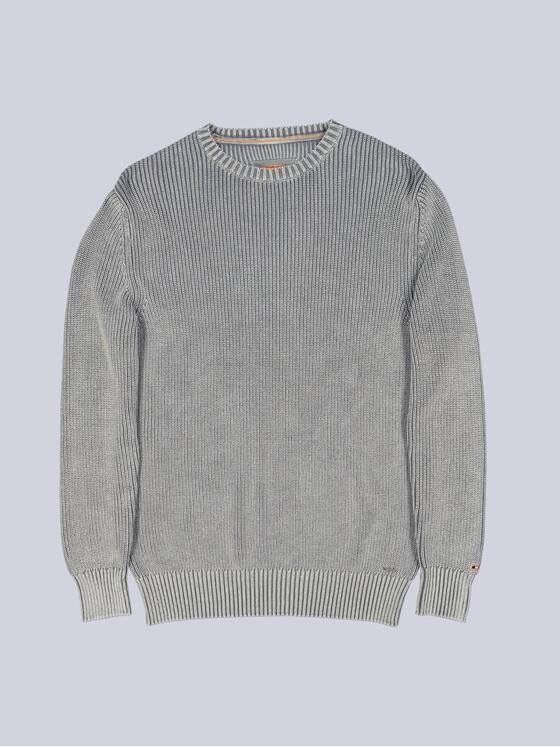 emilio adani Herren Strickpullover strukturiert Silbergrau 39525