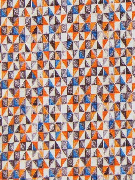 engbers Herren Kurzarm-Hemd mit All-Over Print Dunkelorange 31718