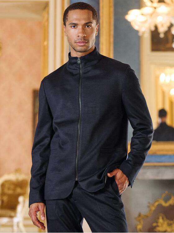 emilio adani Herren Sakko aus italienischem Garn Saphirblau 39141