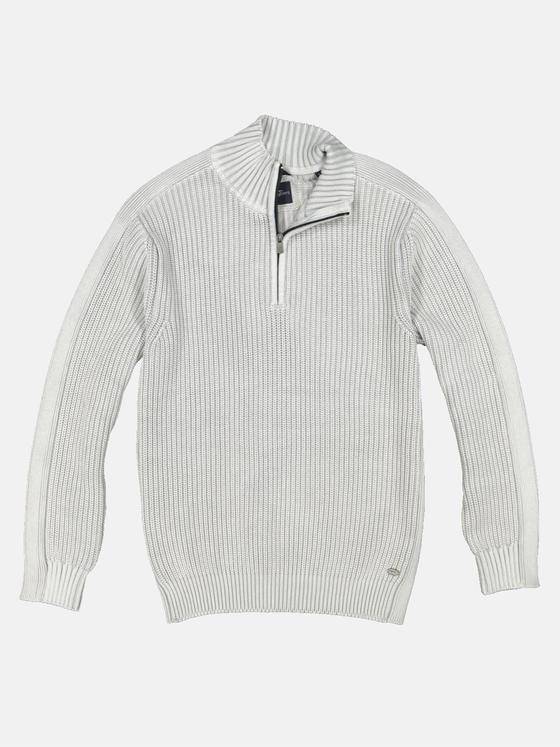 engbers Herren Pullover mit Troyerkragen Grau 33816