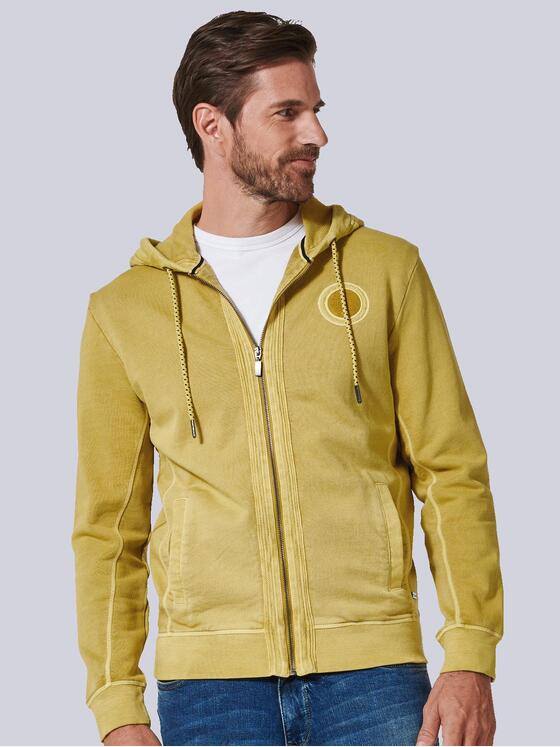 engbers Herren Sweatjacke mit Kapuze Gelb 35315