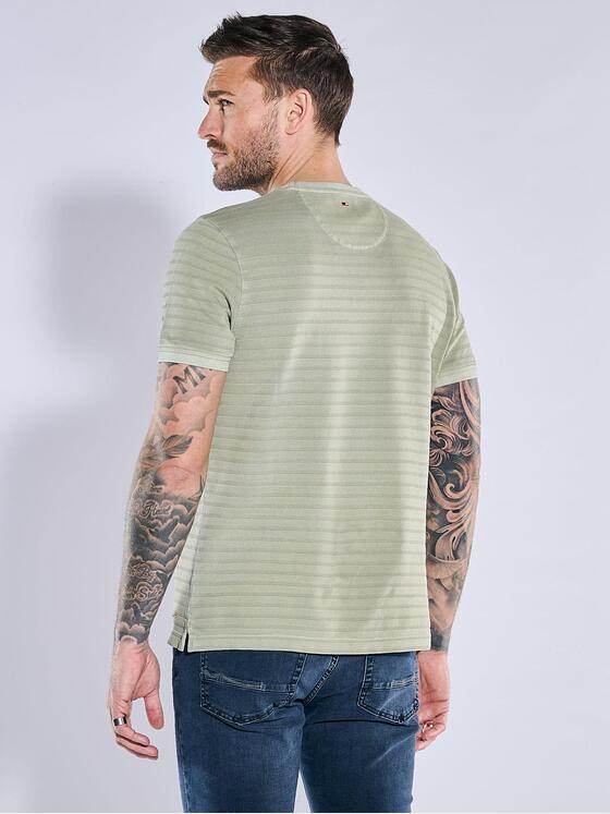 emilio adani Herren T-Shirt gestreift Grün 38931