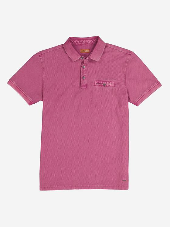 emilio adani Herren Polo-Shirt strukturiert Violett 37090