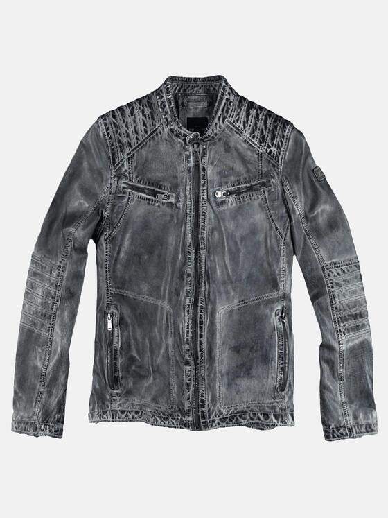engbers Herren Lederjacke Grau 29090