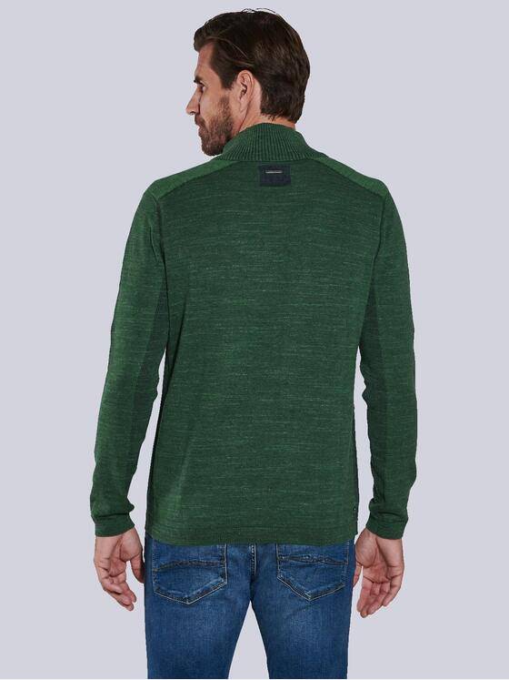 engbers Herren Pullover mit Troyerkragen Grün 35850