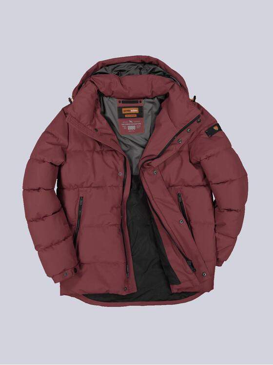 emilio adani Herren Steppjacke mit Kapuze Rot 35508