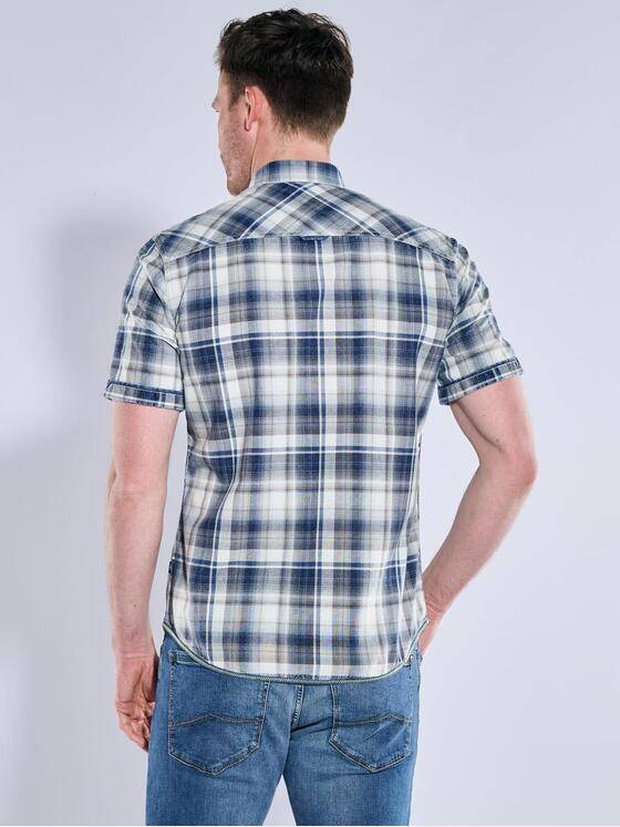 engbers Herren Kurzarm-Hemd kariert Indigoblau 39031